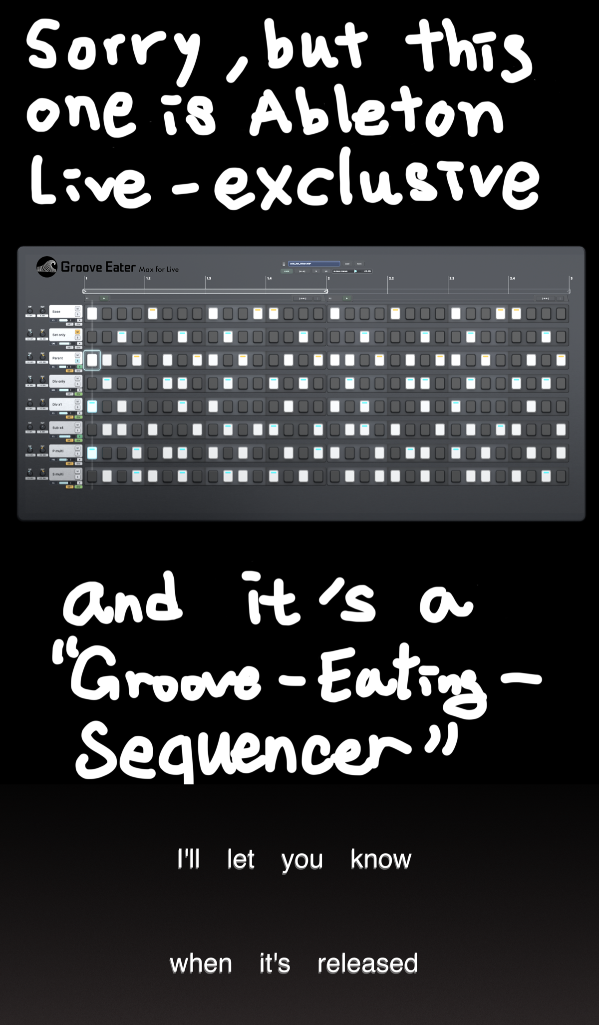 Groove Eater Max for Live device interface